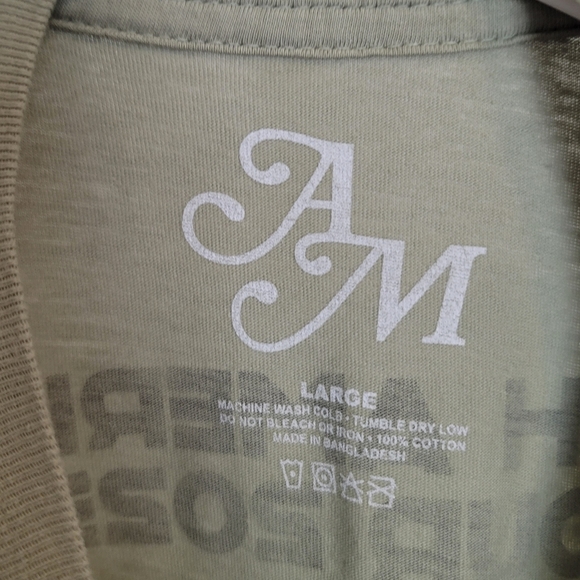 🆕️ Arctic Monkeys Logo 2023 US Tour Tee in Pistachio - Picture 5 of 8